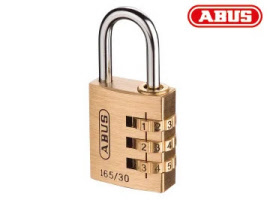 Abus 165-30 Solid Brass Combination Padlock Series 165 Width 30mm 3 Digit ABU16530C 32162